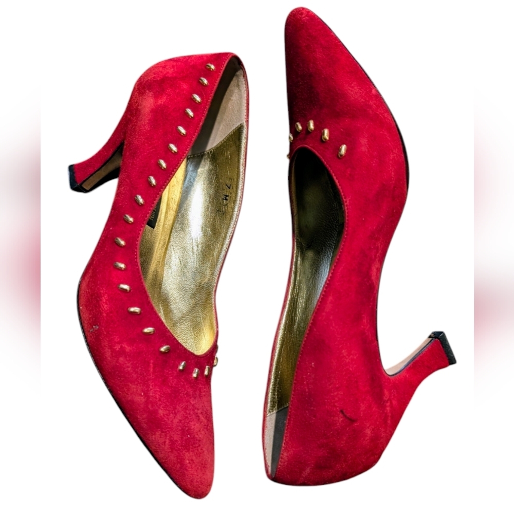 Larry Stuart Collection vintage red pumps shoe size 7